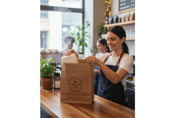 BOLSA ALFA #7 SIN ASA KRAFT COMPOSTABLE