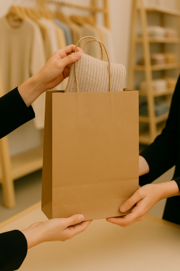 BOLSA CI #8-2 ASA CORDON KRAFT COMPOSTABLE 